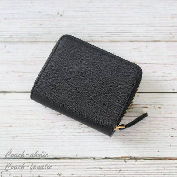 NWT Tory Burch Emerson Saffiano Leather Mini Wallet in Black - Picture 5 of 10